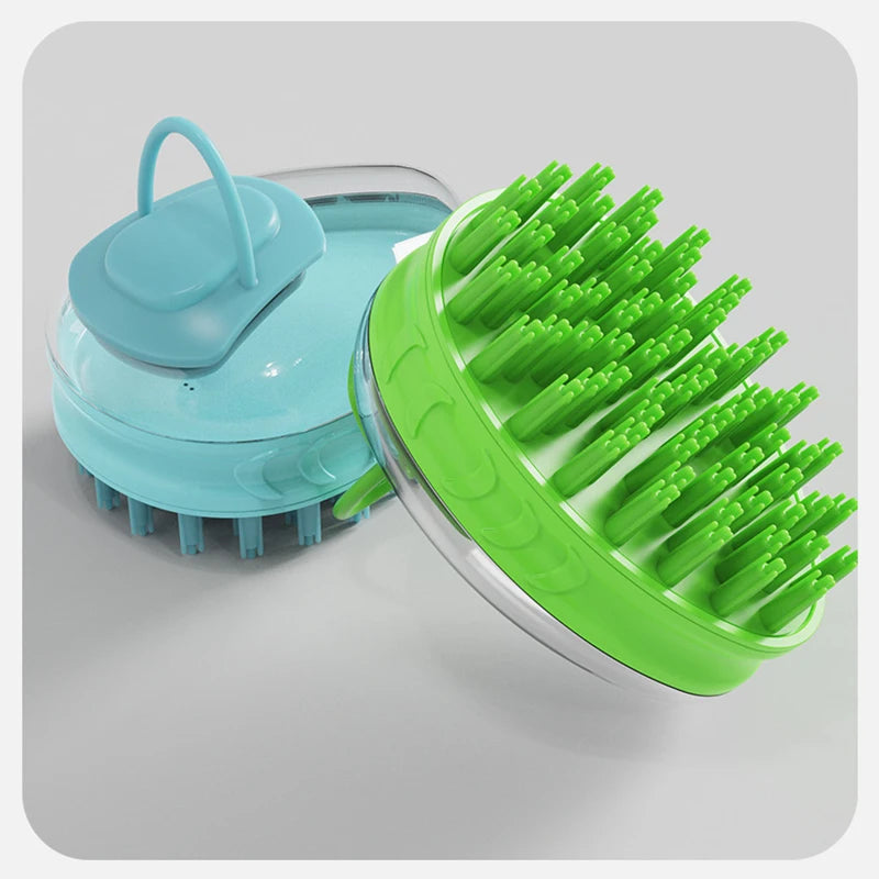Pet Dog Cat Bath Brush 2-In-1 Pet SPA Massage Comb Soft Silicone Pet Shower Hair Grooming Cmob Dog Cleaning Tool Pet Supplies
