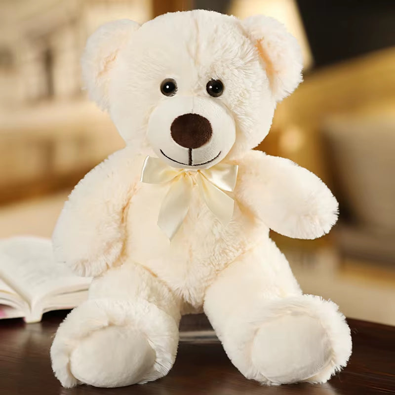 Cute Colorful Bow Tie Bear Doll Plush Toy Hug Bear Doll Children Birthday Gift Pillow Teddy Bear Home Living Room Bedroom