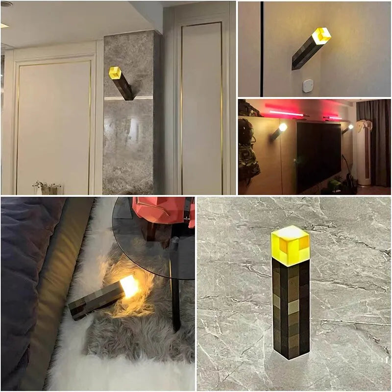 Brownstone Flashlight Torch Lamp Bedroom Decorative Light LED Night Light USB Charging with Buckle 11Inch Children Gift