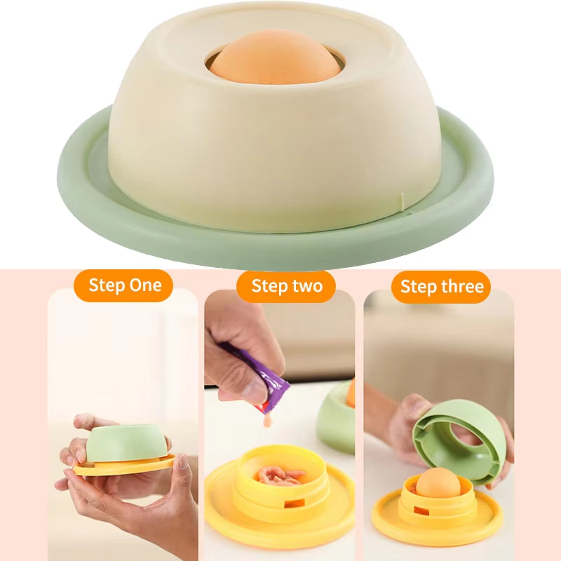 Dog Cat Lick Bowl with Slow Feeder Function Anxiety Relief Interactive Food Dispensing Supplies for Puppy Kitten Training