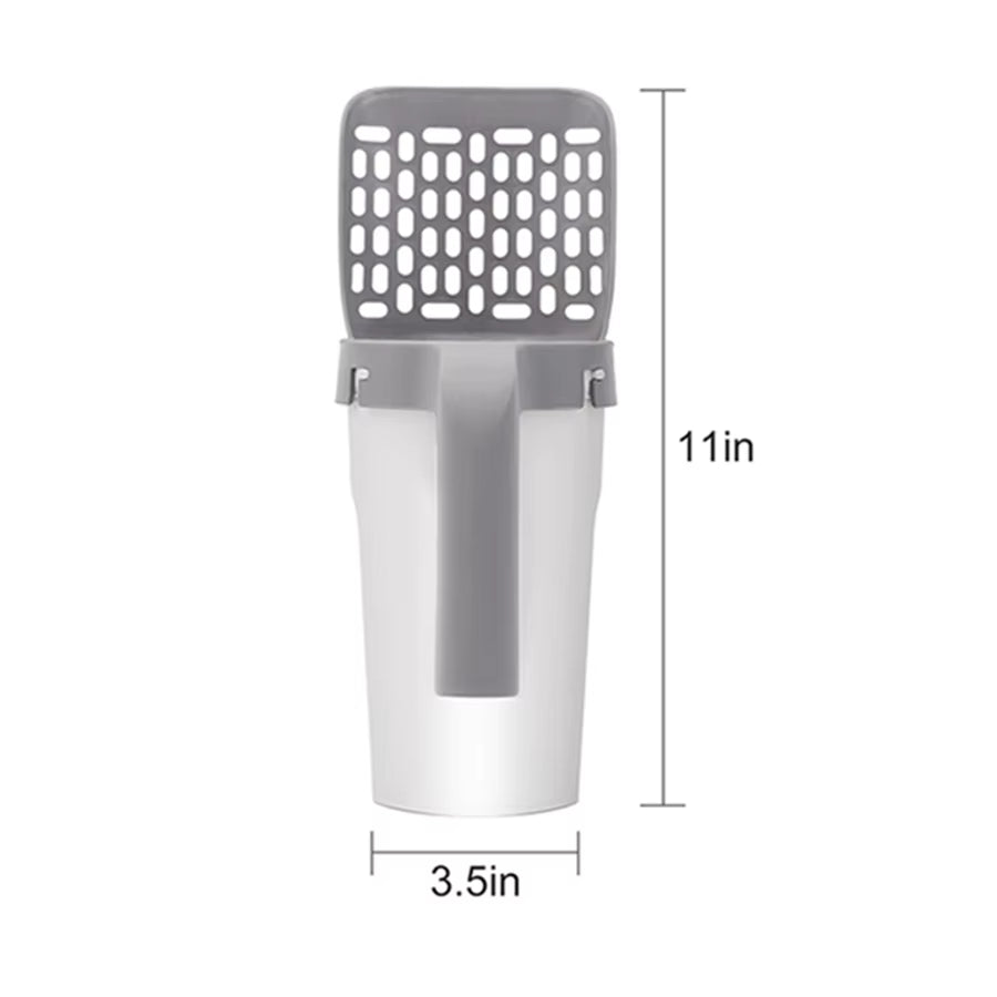 One Piece Cat Litter Scoop Set, Cat Poop Scoop Set, Pet Toilet Pick Up, Detachable and Portable Installation