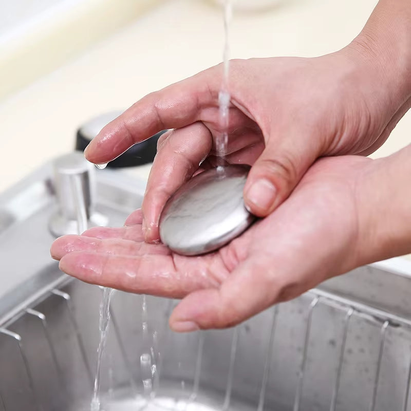 Stainless Steel Soap Shape Deodorize Smell from Hands Retail Eliminating Kitchen Bar Bathroom Soap Useful Tools Odor Remover